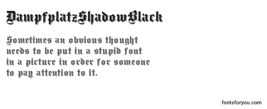 Review of the DampfplatzShadowBlack Font