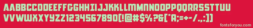 Antillesexpand Font – Green Fonts on Red Background