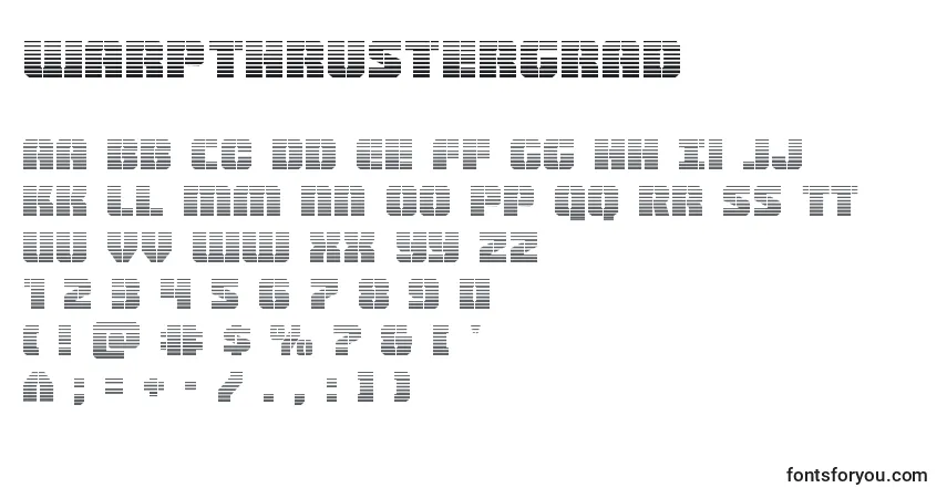 Warpthrustergradフォント–アルファベット、数字、特殊文字