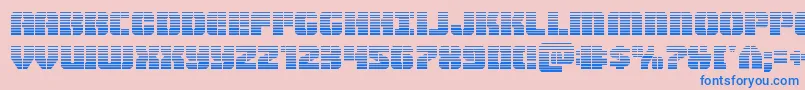 Warpthrustergrad Font – Blue Fonts on Pink Background