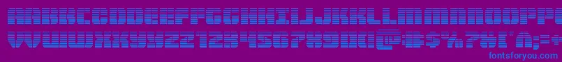 Warpthrustergrad Font – Blue Fonts on Purple Background