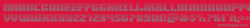 Warpthrustergrad Font – Gray Fonts on Red Background