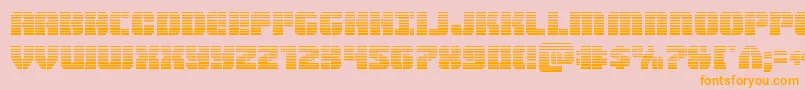 Warpthrustergrad Font – Orange Fonts on Pink Background