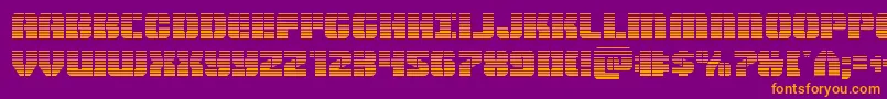 Warpthrustergrad Font – Orange Fonts on Purple Background