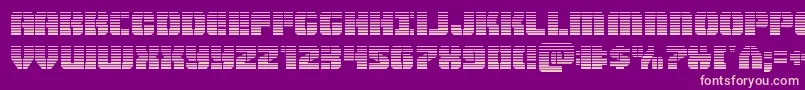 Warpthrustergrad Font – Pink Fonts on Purple Background