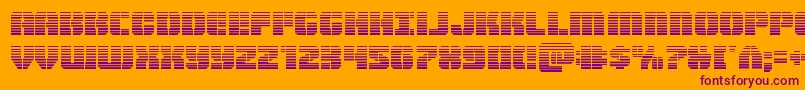 Warpthrustergrad Font – Purple Fonts on Orange Background