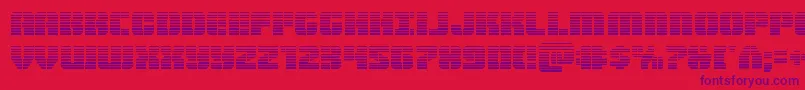 Warpthrustergrad Font – Purple Fonts on Red Background