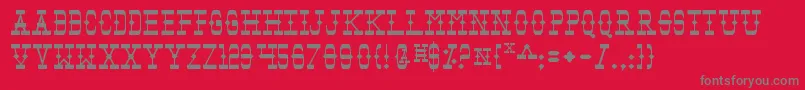 Tombv2 Font – Gray Fonts on Red Background