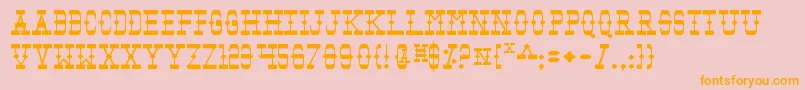 Tombv2 Font – Orange Fonts on Pink Background