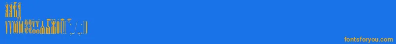 PsaltyrUcs Font – Orange Fonts on Blue Background