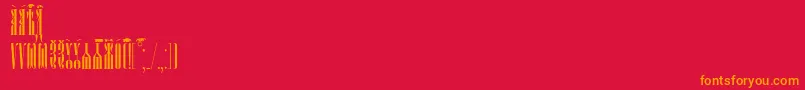 PsaltyrUcs Font – Orange Fonts on Red Background