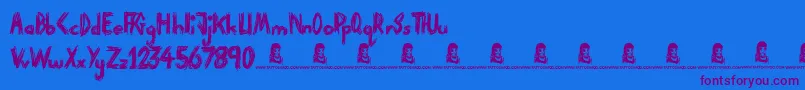 Шрифт ParanoidFreak – фиолетовые шрифты на синем фоне