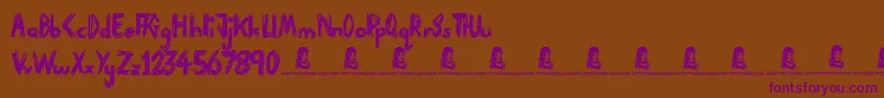 ParanoidFreak Font – Purple Fonts on Brown Background