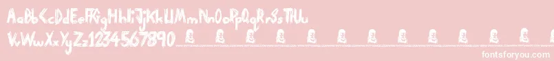 ParanoidFreak Font – White Fonts on Pink Background