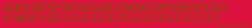Incest Font – Brown Fonts on Red Background