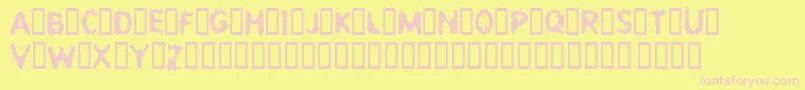 Incest Font – Pink Fonts on Yellow Background