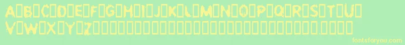 Incest Font – Yellow Fonts on Green Background