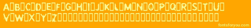 Incest Font – Yellow Fonts on Orange Background