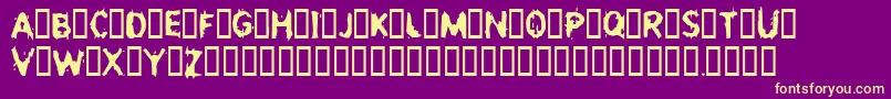 Incest Font – Yellow Fonts on Purple Background