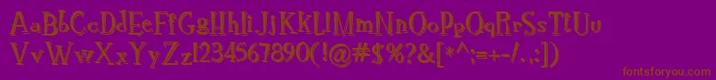 Police RocknrollTypoShadow – polices brunes sur fond violet