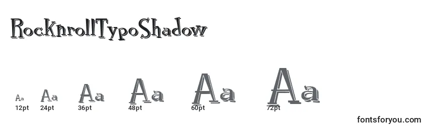 Размеры шрифта RocknrollTypoShadow