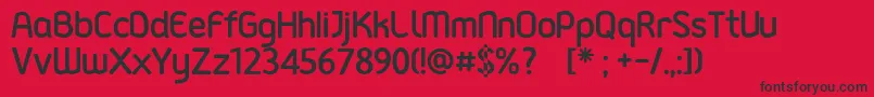 GadajFont Font – Black Fonts on Red Background