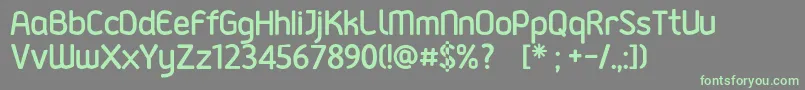 Шрифт GadajFont – зелёные шрифты на сером фоне