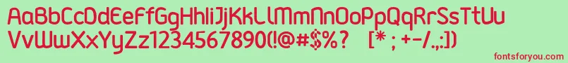 GadajFont Font – Red Fonts on Green Background