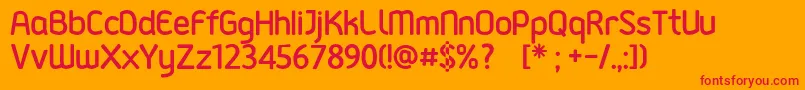 GadajFont Font – Red Fonts on Orange Background