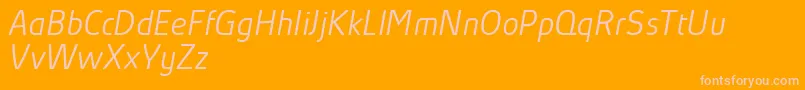 AbsolutProLightItalicReduced Font – Pink Fonts on Orange Background