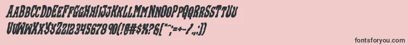 Weitere Informationen zur Blackgunkboldital-Schriftart Blackgunkboldital-Schriftart – Schwarze Schriften auf rosa Hintergrund