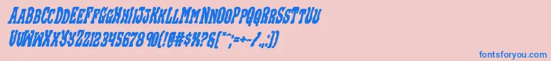 More about Blackgunkboldital Font Blackgunkboldital Font – Blue Fonts on Pink Background