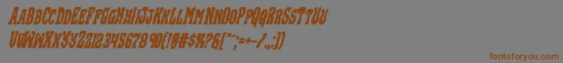 More about Blackgunkboldital Font Blackgunkboldital Font – Brown Fonts on Gray Background