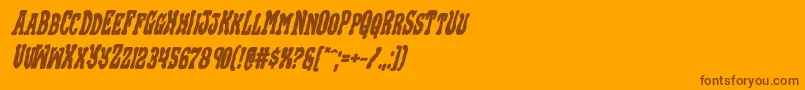 Подробнее о шрифте Blackgunkboldital Шрифт Blackgunkboldital – коричневые шрифты на оранжевом фоне