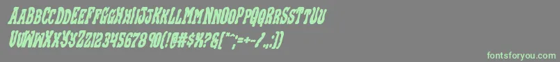 More about Blackgunkboldital Font Blackgunkboldital Font – Green Fonts on Gray Background