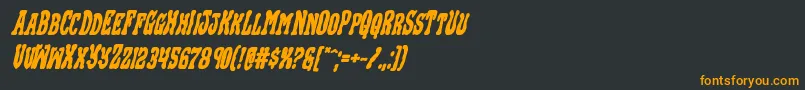 Blackgunkboldital Font – Orange Fonts on Black Background