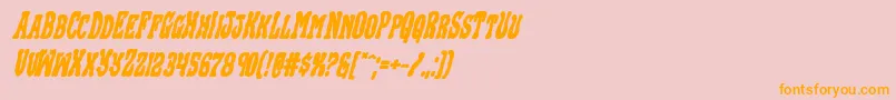 Blackgunkboldital Font – Orange Fonts on Pink Background