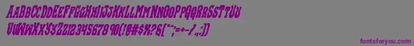 Blackgunkboldital Font – Purple Fonts on Gray Background