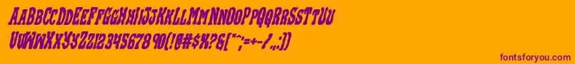 More about Blackgunkboldital Font Blackgunkboldital Font – Purple Fonts on Orange Background