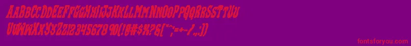 Blackgunkboldital Font – Red Fonts on Purple Background
