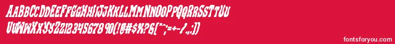 Blackgunkboldital Font – White Fonts on Red Background