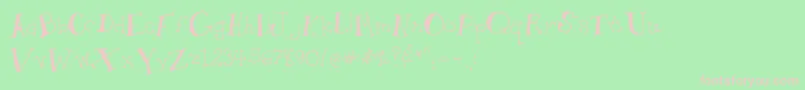 フォントWhimseytoon – 緑の背景にピンクのフォント