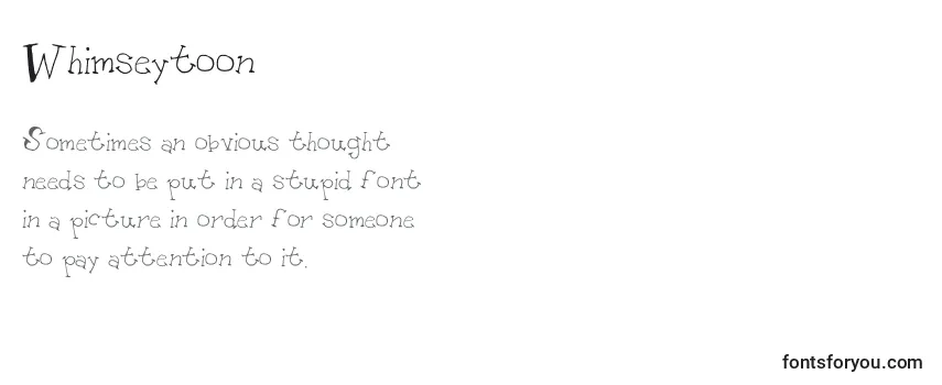 Review of the Whimseytoon Font