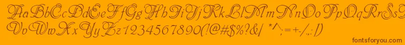 Phyllisinid Font – Brown Fonts on Orange Background