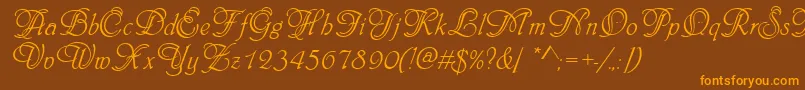 Lisätietoja Phyllisinid-fontista Phyllisinid-fontti – oranssit fontit ruskealla taustalla