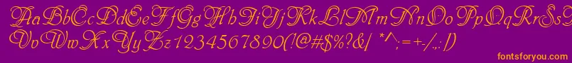 Phyllisinid Font – Orange Fonts on Purple Background