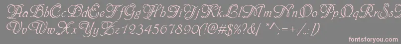 Phyllisinid Font – Pink Fonts on Gray Background