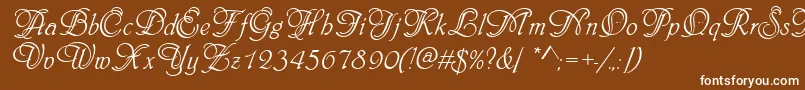 Phyllisinid Font – White Fonts on Brown Background