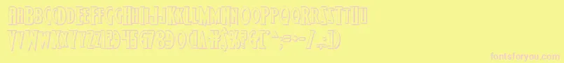 Wolfsbane2ii3D Font – Pink Fonts on Yellow Background