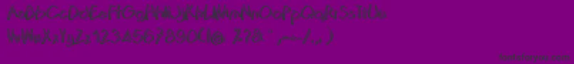 DominoRegular-fontti – mustat fontit violetilla taustalla
